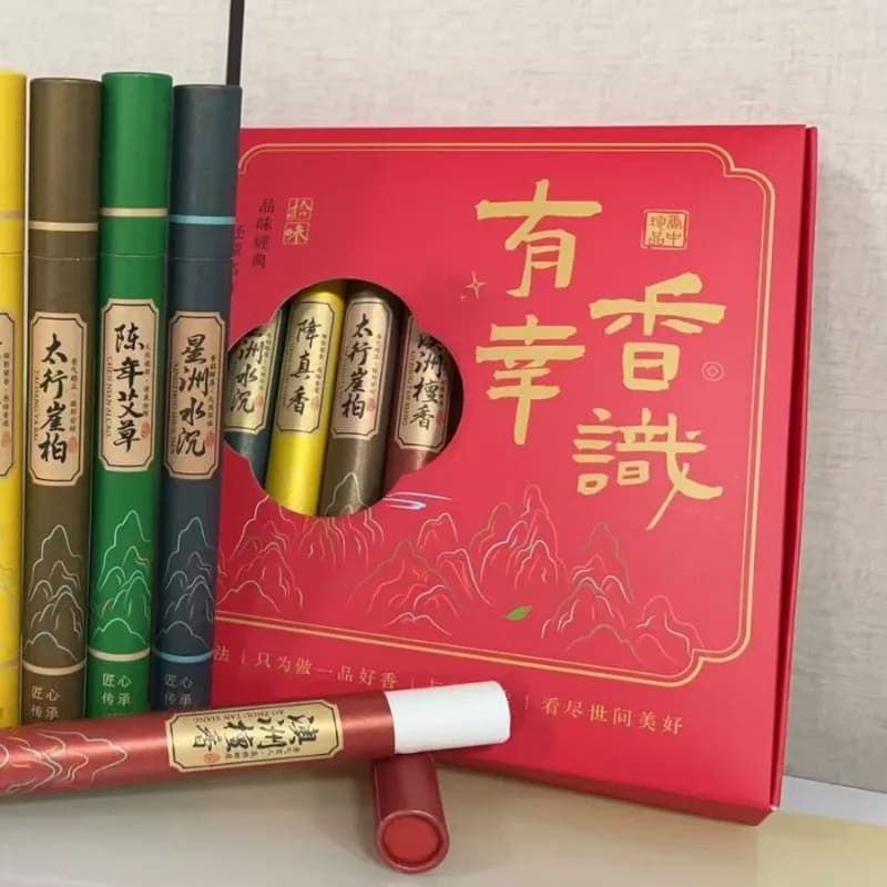 Cofanetto Regalo Multi-Profumo Premium in Materiali Naturali, Aroma Lineare in Barattolo, Deodorante Durevole per Interni e Toilette, Aroma Anti-Zanzare