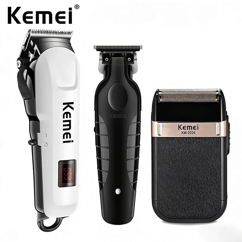 Kemei haircut Km-809A Km-2299 Km-2024, Trimmer for Barba Rechargeable USB Wireless, Powerful Electric Haircut for Man
