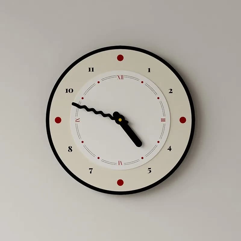 Orologio stile crema, soggiorno, semplice, moderno, orologio atmosferico, camera da letto, orologio da parete circolare ultra silenzioso