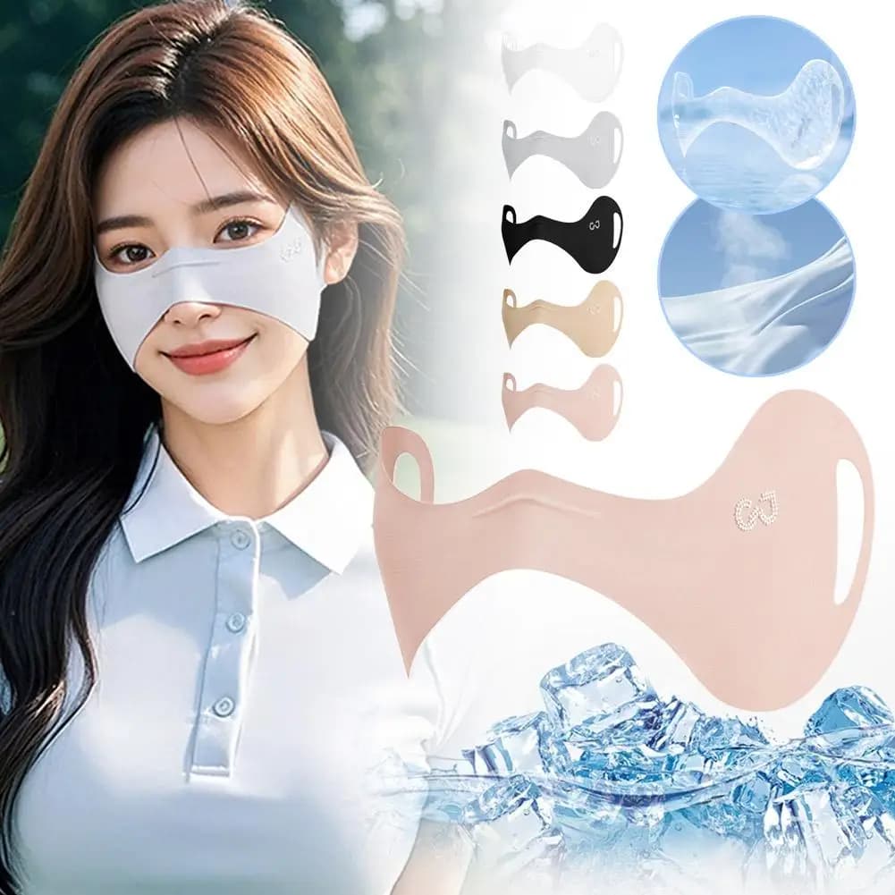 Breathable, Anti-UV Adjustable Solar Protective Veil, Anti-UV Adjustable Solar Protective Veil, Golf Face Mask for Face Skin Protection Unit