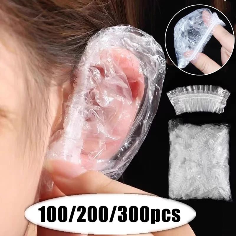 200/300pcs Use And Drop Waterproof Ear Cover Bathroom Shower Salon Ear Protection Caps One-off Hair Tincture Covers Easy to Use