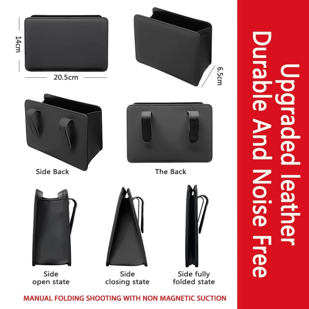 Portable Car Trash Can Hanging Mini Vehicle Garbage Organization With Lid Multifunctional Folding Automotive Garbage Storage Box