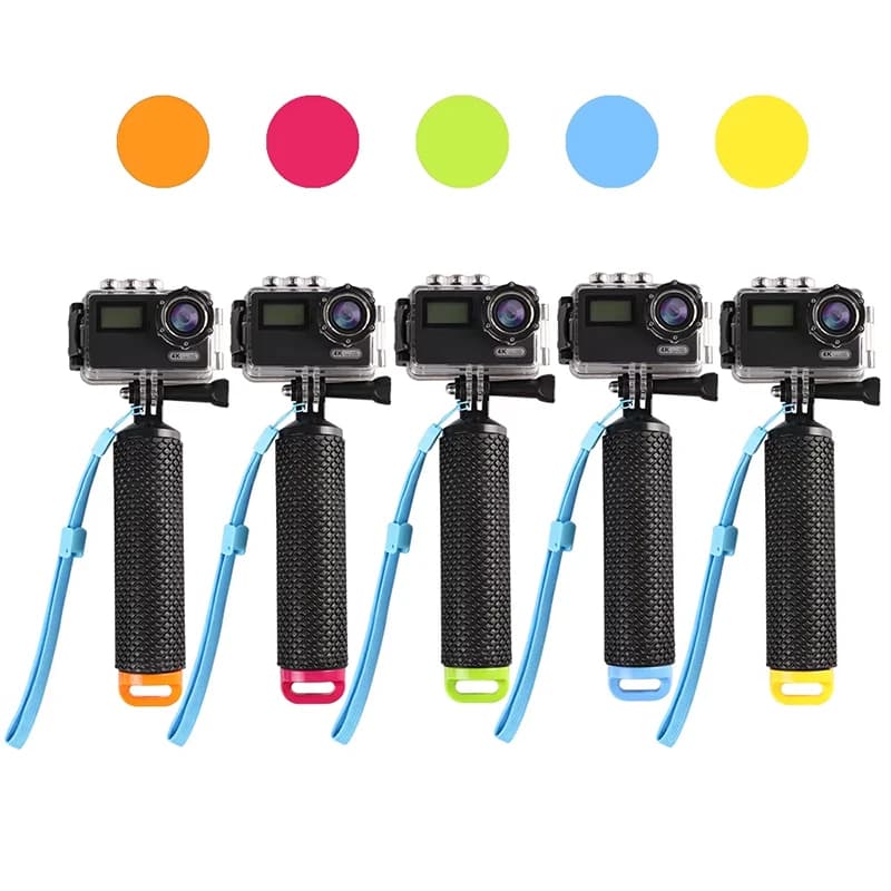 Bastone selfie subacqueo con impugnatura galleggiante impermeabile per fotocamere GOPRO/Xiaoyi Telecamera d'azione subacquea con impugnatura galleggiante