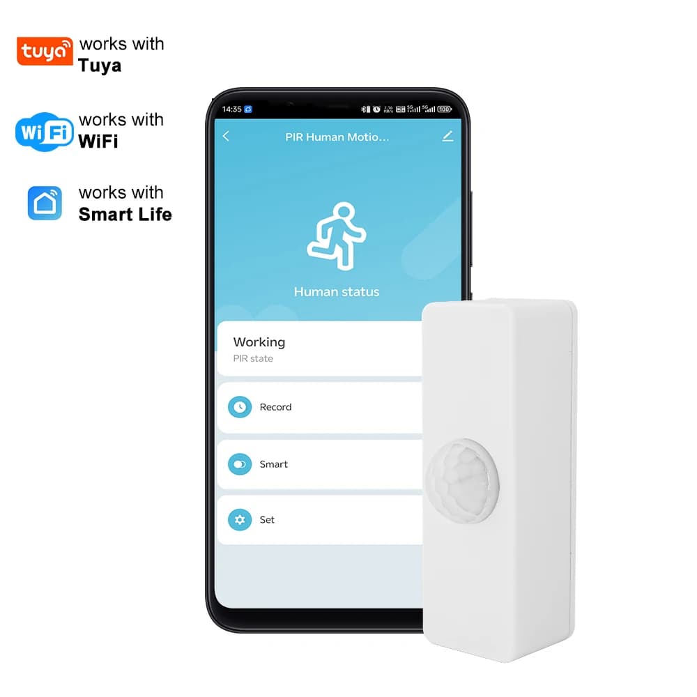Sensore di Movimento PIR Tuya Smart, Rilevatore di Presenza a Infrarossi WiFi per Casa Intelligente, Monitoraggio e Protezione di Sicurezza Smart Life