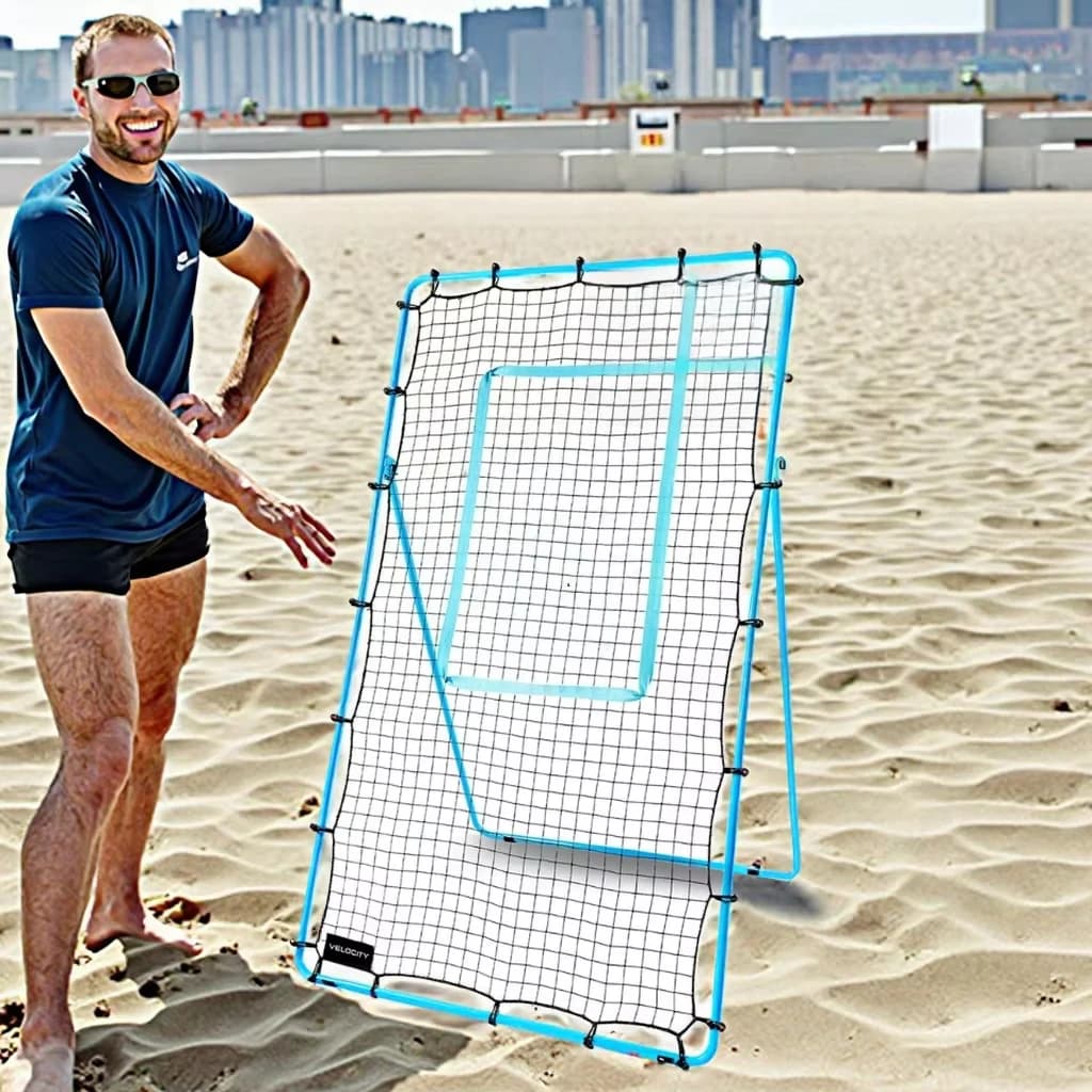Rete Rimbalzante Regolabile per Pallavolo, 7x4 Piedi, Attrezzatura per Allenamento con Angolo Personalizzabile, Resistente e Portatile