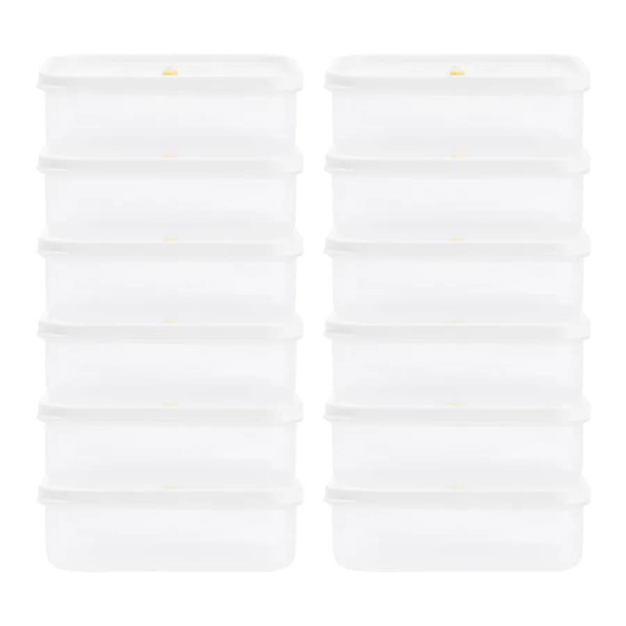 12 Pack Food Storage Containers For Meal 12 oz White