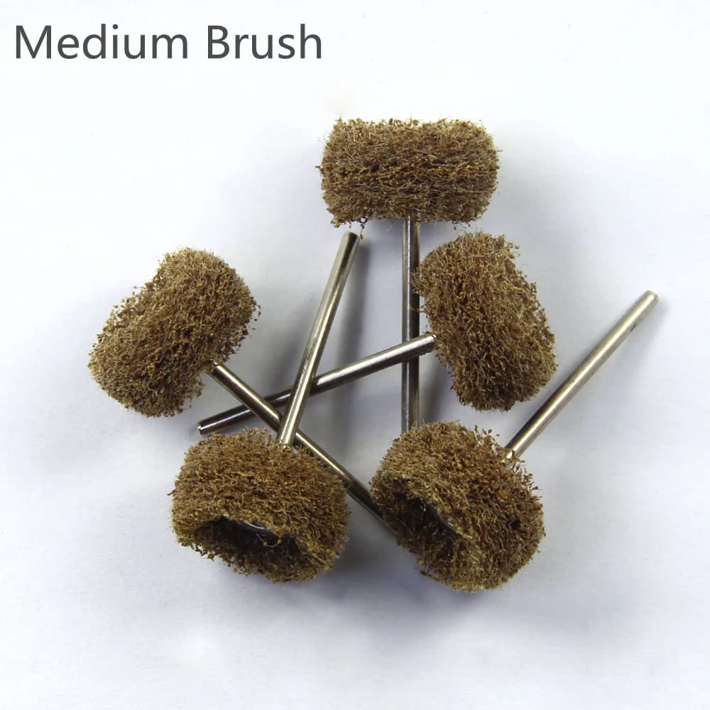 # 01Mio25 # Lucidatore per ruote dentali Spazzola media 5 pz/pacco Rettifica pulita Ceramica/Metallo/Giada/Gioielli Laboratorio dentale Utensile rotante