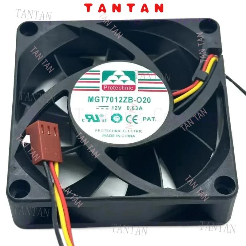per ventola di raffreddamento per server MAGIC MGT7012ZB-O20 MGT7012ZB-020 DC 12V 0.63A 70x70x20mm a 2 fili