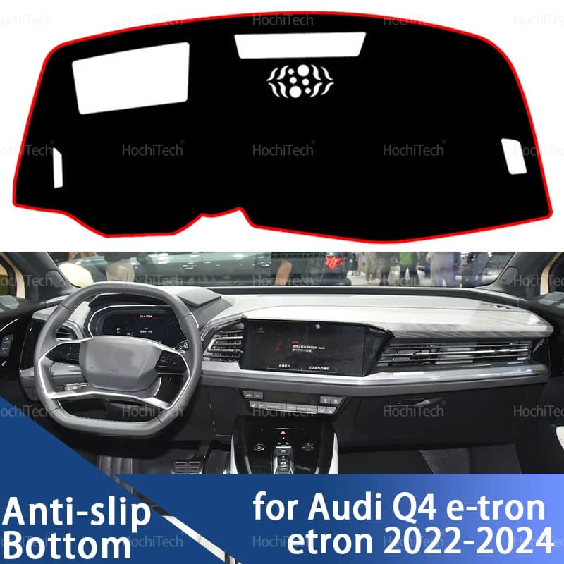 Copertura del cruscotto dell'auto Evitare la luce Pad Strumento Piattaforma Copertura Zerbino Tappeto per Audi Q4 e-tron etron 2022 2023 2024 LHD RHD