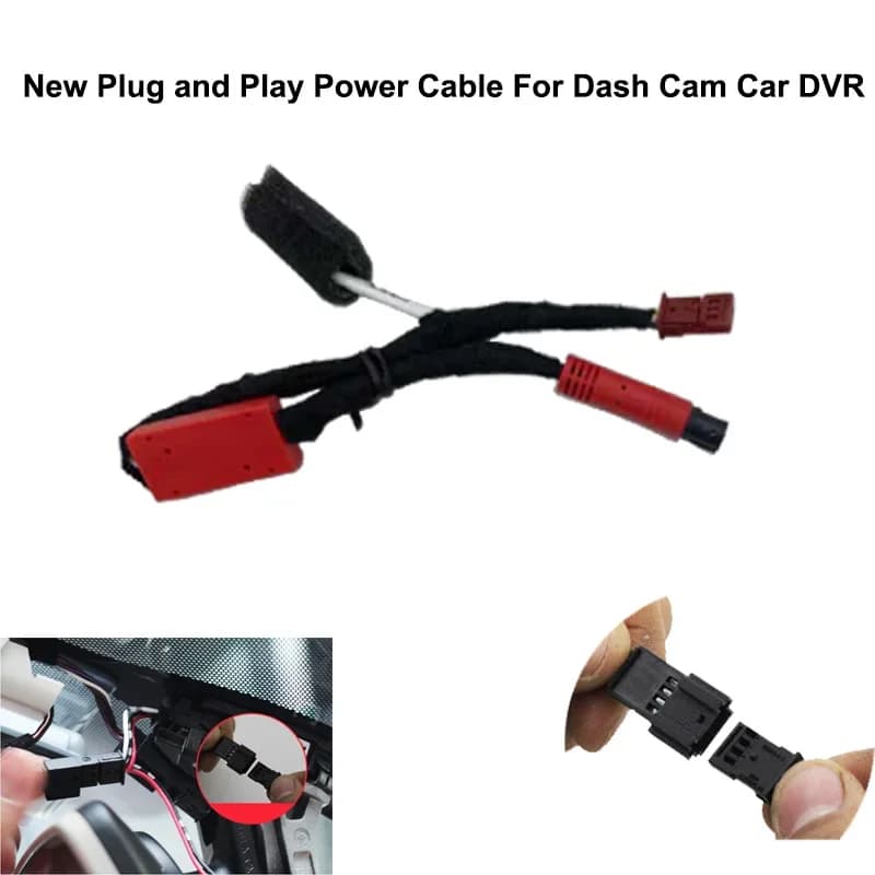 New Plug and Play Power Cable for Car Dvr Dash Cam for BMW for Audi for VW for Benz for Land Rover Connect to Rain Sensor