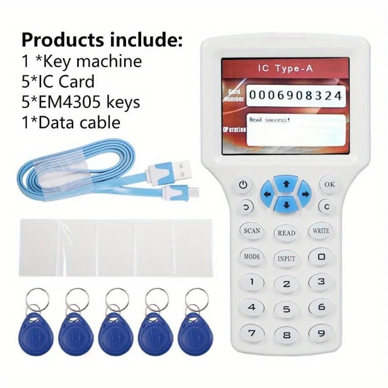 Duplicatore fotocopiatrice RFID per lettore di smart card NFC a 10 frequenze 125KHz