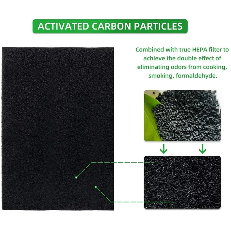 PER A81F 4 prefiltri a carbone attivo di ricambio per purificatore d'aria 300/prefiltro A/HRF-, 4 pezzi