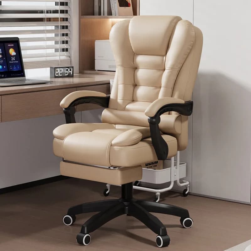 Sedia in acrilico Sedia da gioco bianca alla moda su ruote Poltrone da scrivania Poleggia Homcom Chaise Sedie da soggiorno pieghevoli