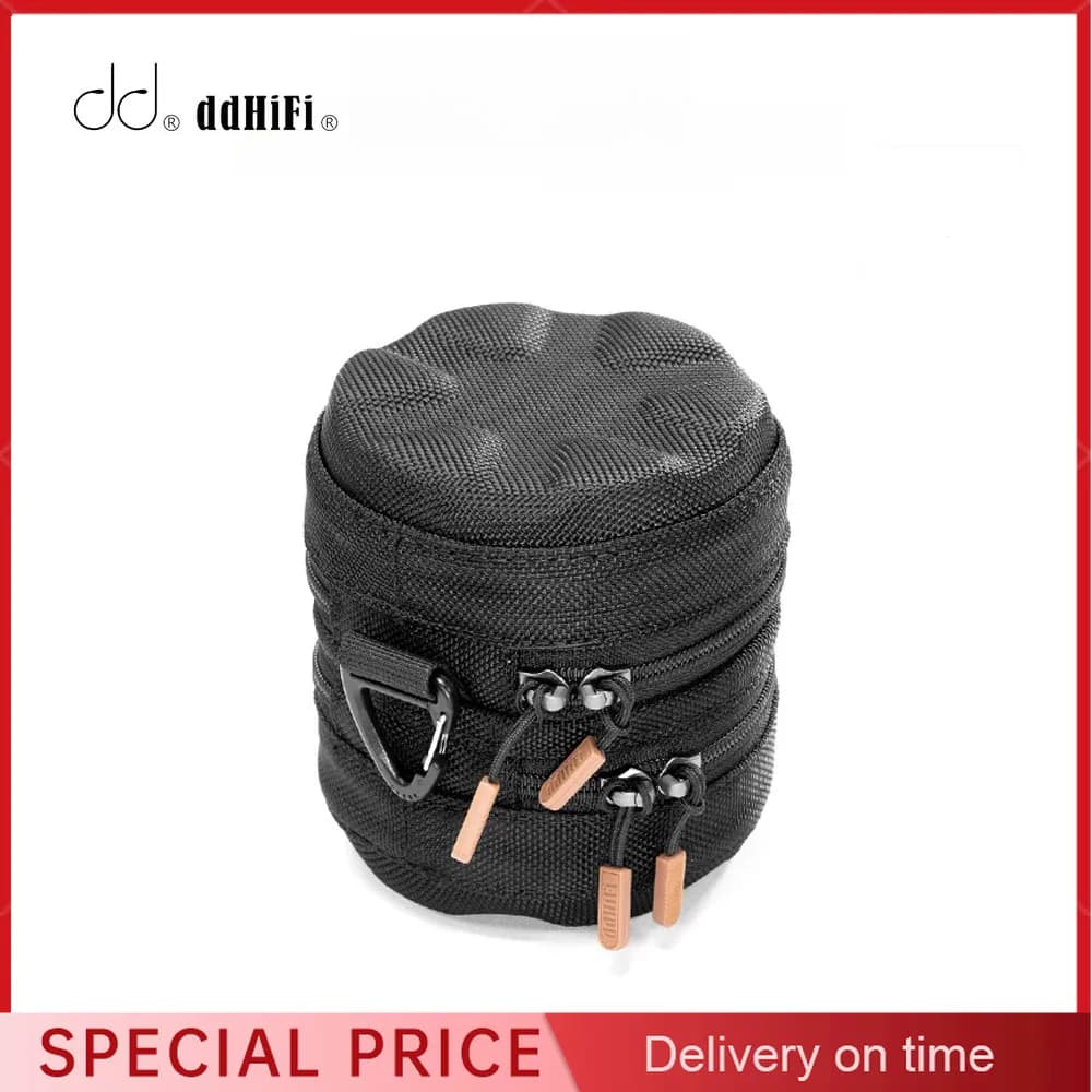 Custodia da trasporto DD ddHiFi C100Pro (spazio a doppio strato) Custodia per IEM, adattatore audio Dongles Embouts e cavi