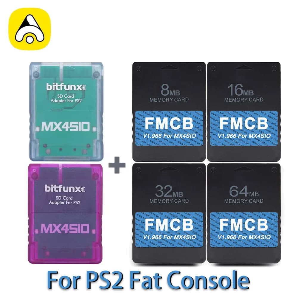 OPL 1.2.0 V1.966 FMCB per MX4SIO SIO2SD Adattatore per schede TF/SD per console di gioco PS2 Fat