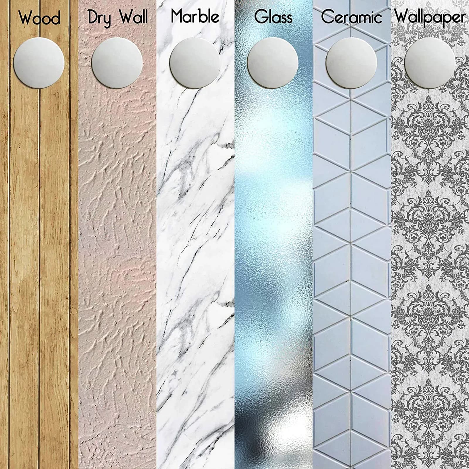 10Pcs Premium Food Grade Silicone Door Stopper Wall Protector Noise Reducing Adhesive Bumper Pad for Cabinets Doors and Walls