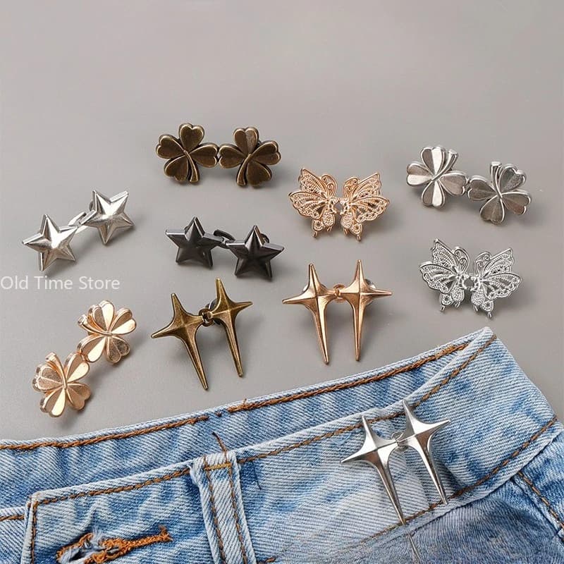 Adjustable waist clip metal without seam for jeans waist size reducer tool
