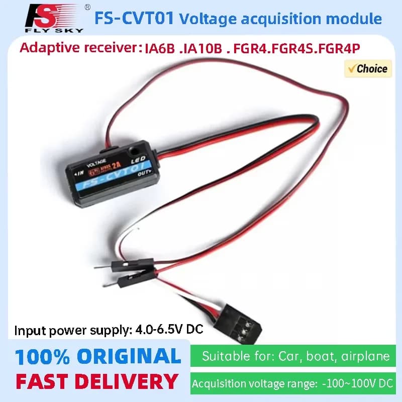 FLYSKY FS-CVT01 Modulo di Raccolta di Tensione per FLYSKY IA6B IA10 Ricevitore Radio RC Aereo FPV Racing Drone Parti FAI DA TE