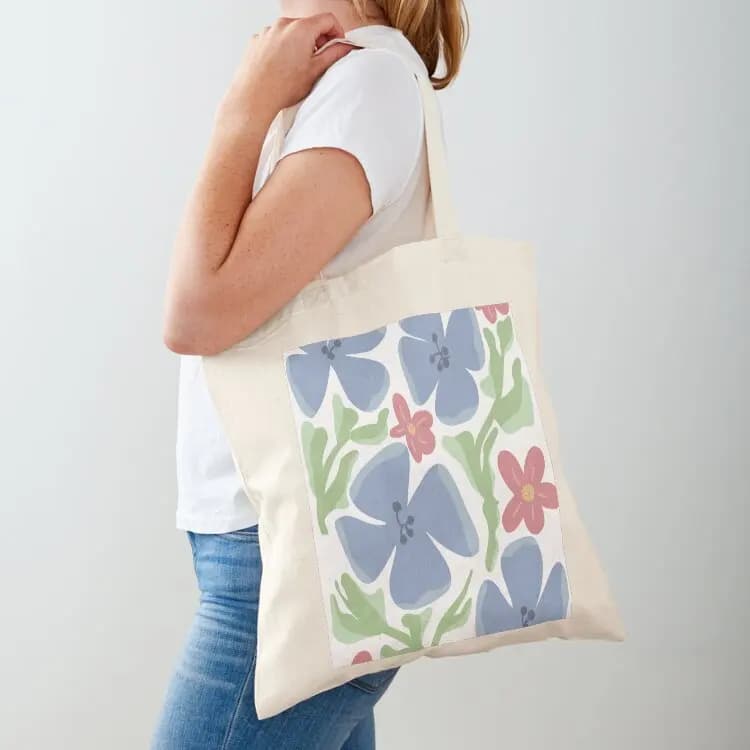 Borsa tote con stampa floreale, borsa grande da donna, borsa shopper da donna, borsa tote in tela da donna