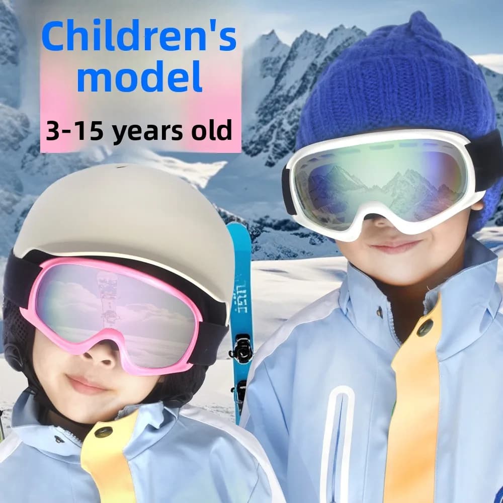 Occhiali da sci per bambini - Lenti Revo unisex antiappannamento antivento Occhiali da alpinismo e sci professionali