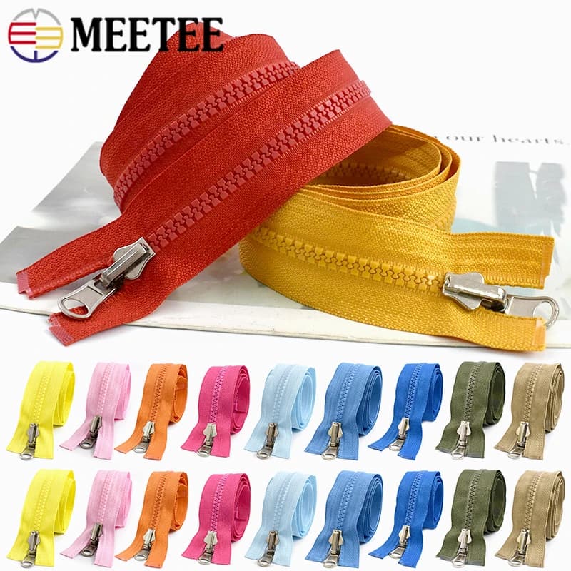 1/3/5 pezzi 5 # Cerniere in resina 70 cm Cerniera bifacciale Chiusura borsa per bagagli Giacca con cerniera Scarpe Decor Zip Kit di riparazione Accessori per cucire