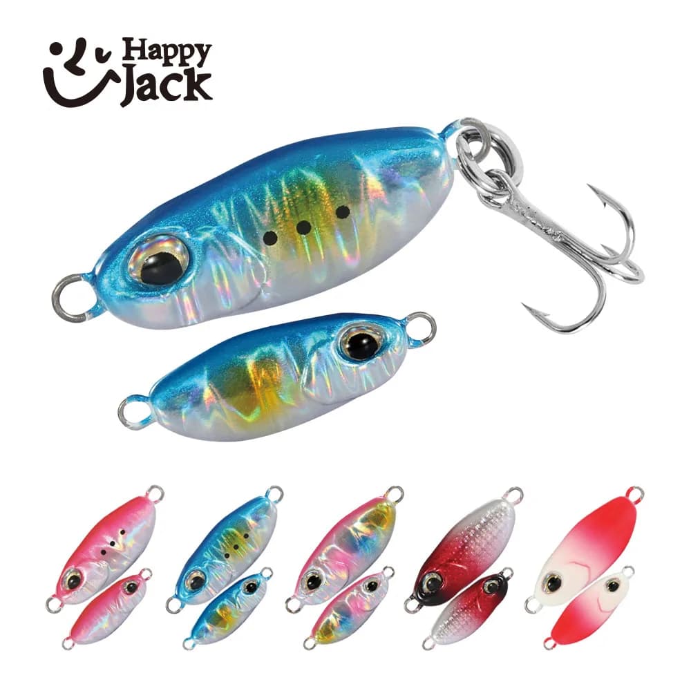 Happyjack new Metal Jig Cucchiaio Richiamo Micro jig 5g 10g 15g Fishing Fishing Artificial bait Duration For Water Spill Salt Jigging