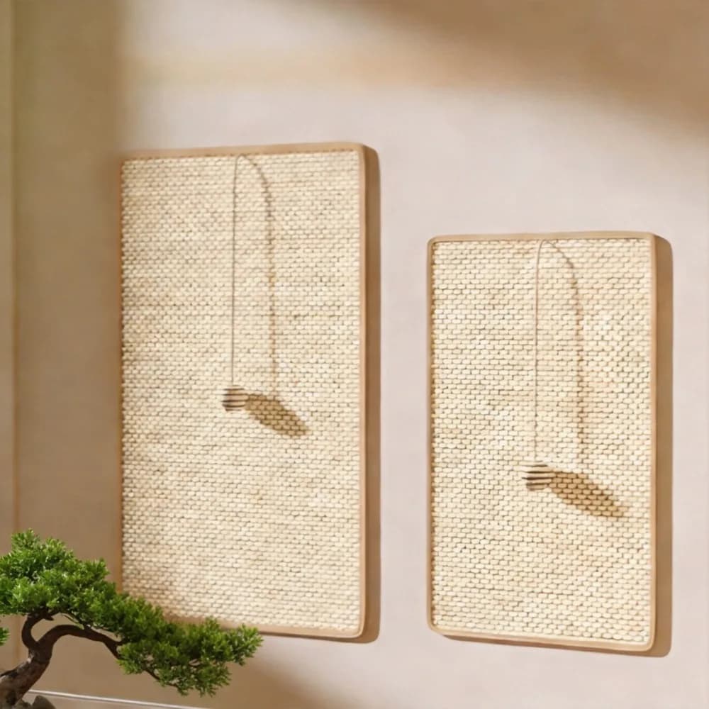 Tappetino per gatti in sisal da parete, protezione per divano con palla giocattolo per l'allenamento delle zampe del gatto.