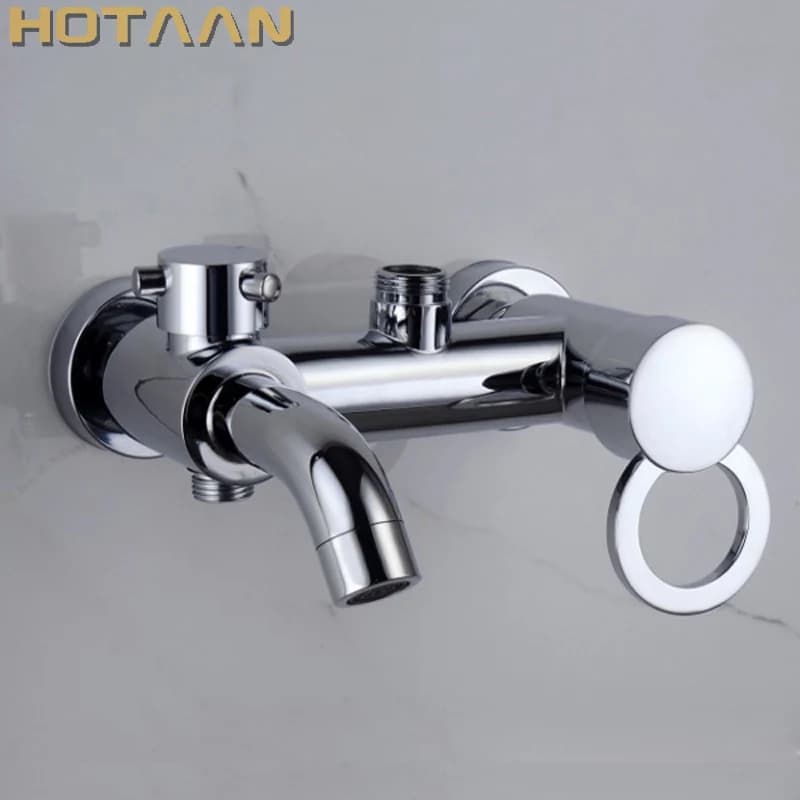 . Miscelatore da bagno Vasca da bagno Valvola di controllo miscelazione in rame Rubinetto per doccia a parete rubinetto nascosto YT-5313