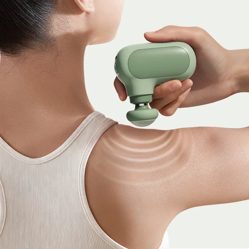 Mini pocket fascia gun New portable mini massage gun Muscle relaxation Electric smart transmission