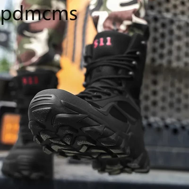 Shoes for Men Fashion High Top Desert Boots Outdoor Non-slip Tactical Boot High Quality Ankle Boots Hiking Shoes Tenis Masculino