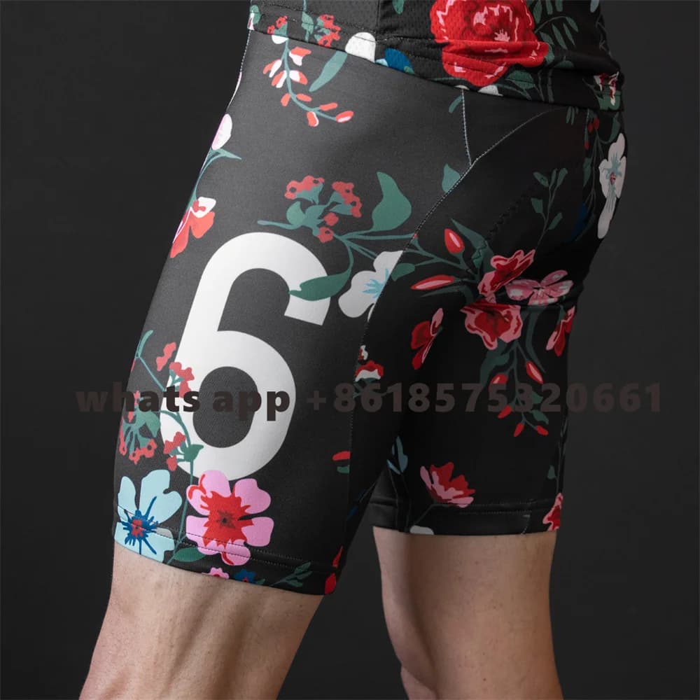 Twin Six 6 Man Shorts with Cycling Braces Laser cutting Lycra Summer Bicycle Team Mtb Bearing 9D Breathable Trousers Ropa Cycling
