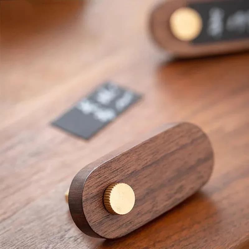 5 Pezzi 65x30mm Espositore in Legno per Etichette Prezzi, Porta Cartellini per Pane e Dolci, Supporto per Cartellini Prezzi, Espositore per Cartoncini