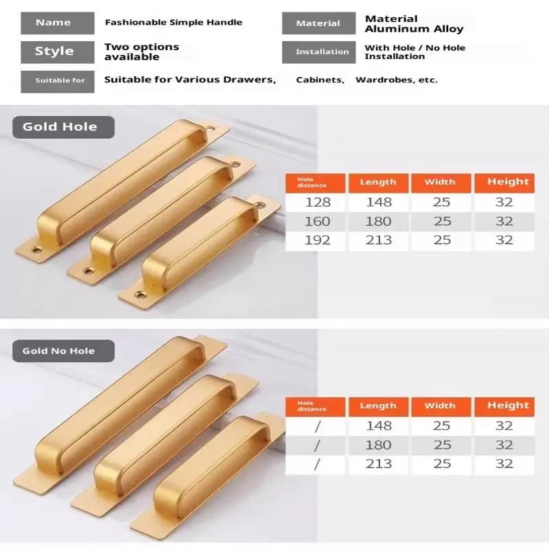 Aluminum Alloy Drill-free Handle Glass Sliding Door Window Drawer Wardrobe Push-pull Bathroom Sticker Door Handles.
