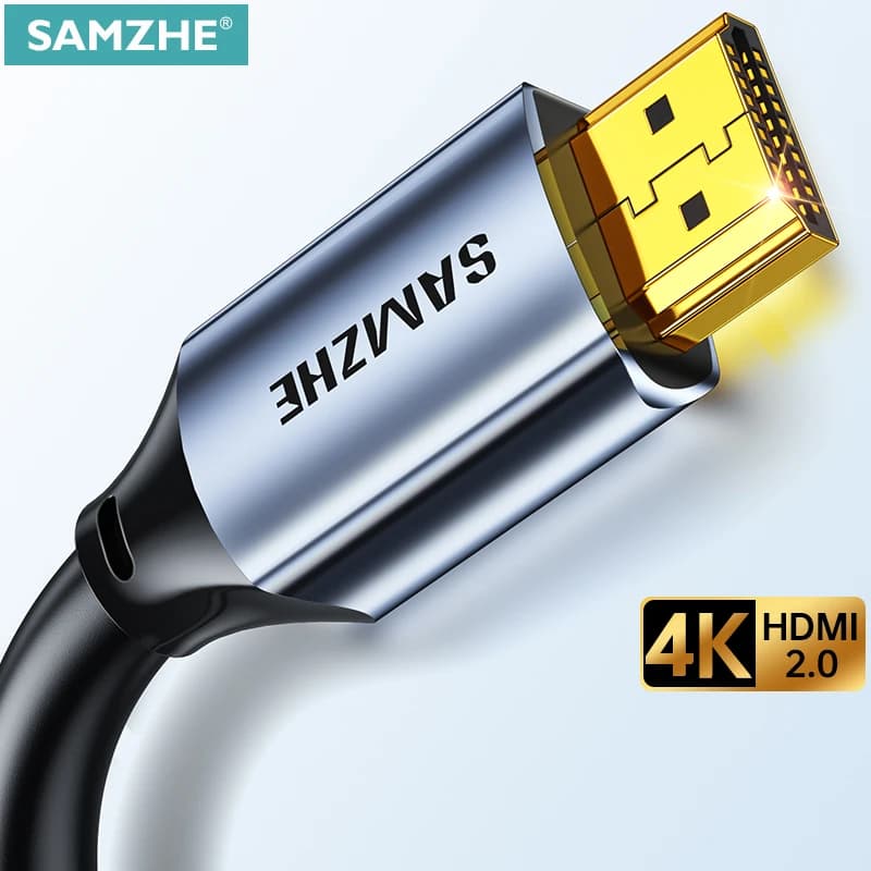 SAMZHE 4K/60HZ HDMI 2.0 Splitter cable for Mi Box HDTV HDMI 2.0 Audio cable switch adapter for Xiaomi PS4 HDMI cable