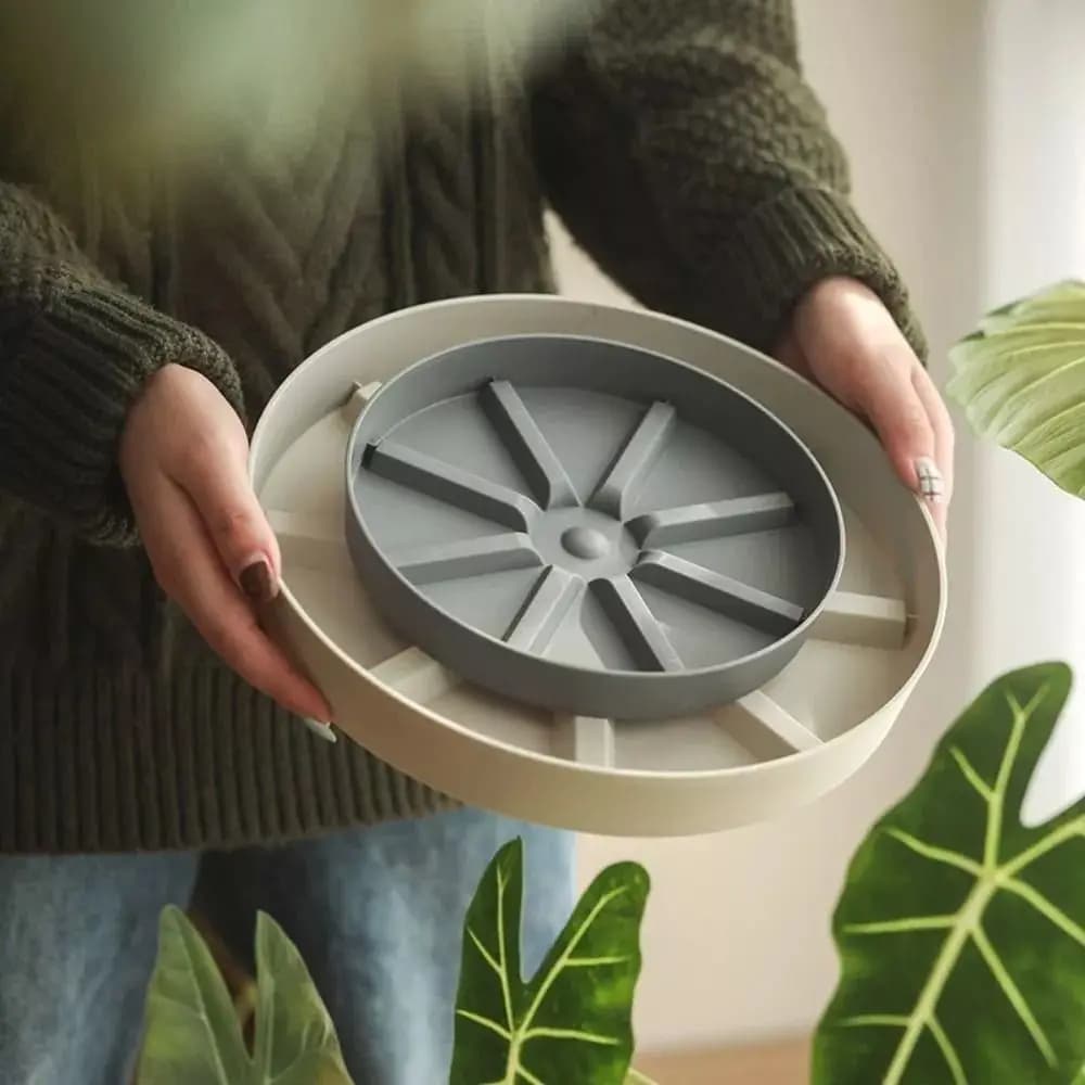 Nuovo Vassoio per Vasi da Fiori in Plastica Traspirante, Base Antiruggine per Vasi da Giardinaggio, Vassoio per Piante