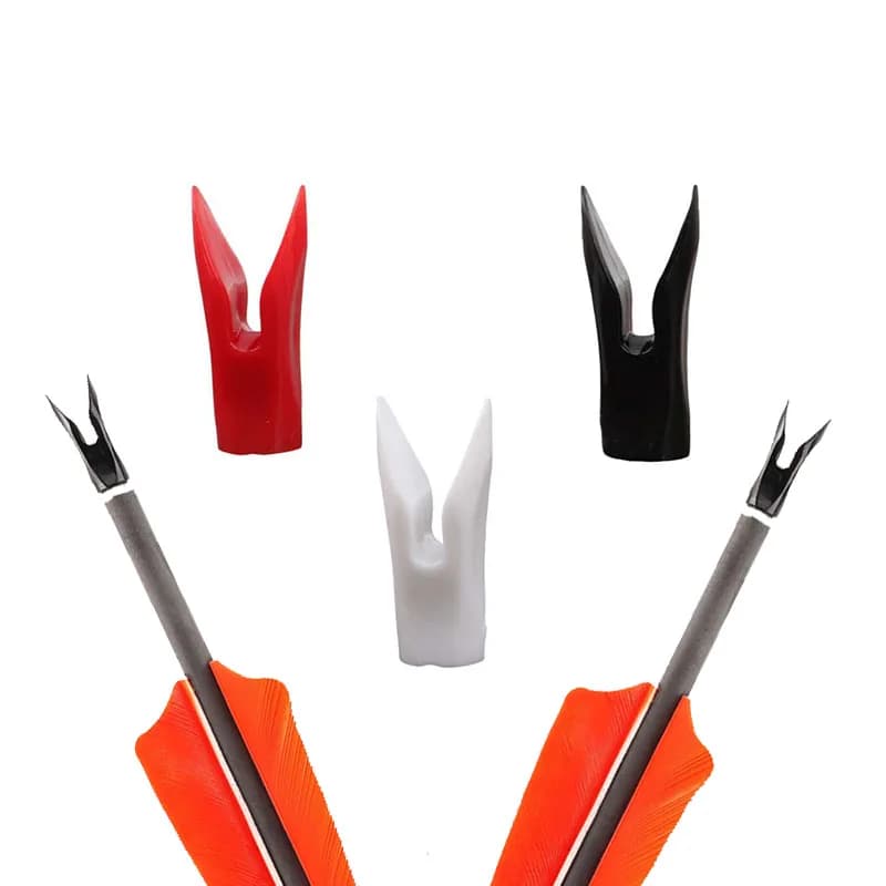 12pcs Archery Nock Pin V-Shape Arrow Nock Tail ID6.2mm Arrow Shaft Hunting Shooting Accessories