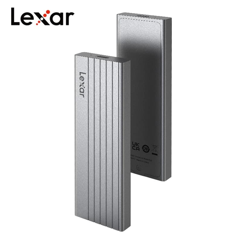 Lexar E6 M.2 NVMe SSD Enclosure USB3.2 Gen2 10Gbps Type-C Aluminum Heatsink Shockproof External Case 2230 2242 2260 2280