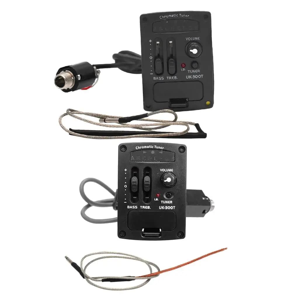 Pickup per Ukulele a 2 Bande, Preamplificatore Piezoelettrico, Trasduttore Acustico, Componenti EQ per Esibizioni di Ukulele