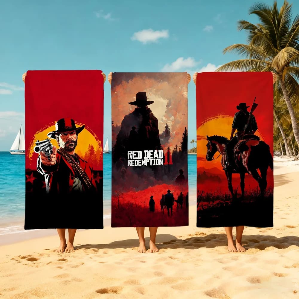 Game R-Red Dead Towel Large Quick-Drying R-Redemptions Microfiber soft Beach Towel for Travel Fitness Sauna Bathing Camping