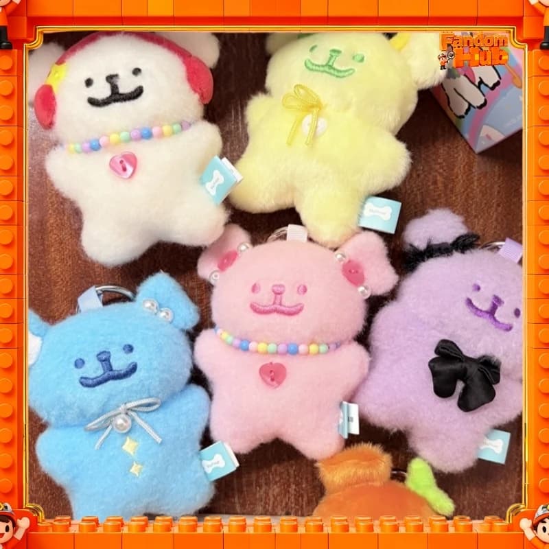 Genuine Maltese Gummy Series Blind Box Line Dog Cute Plush Keychain Bag Pendant Backpack Decoration Ornament Toy Gift