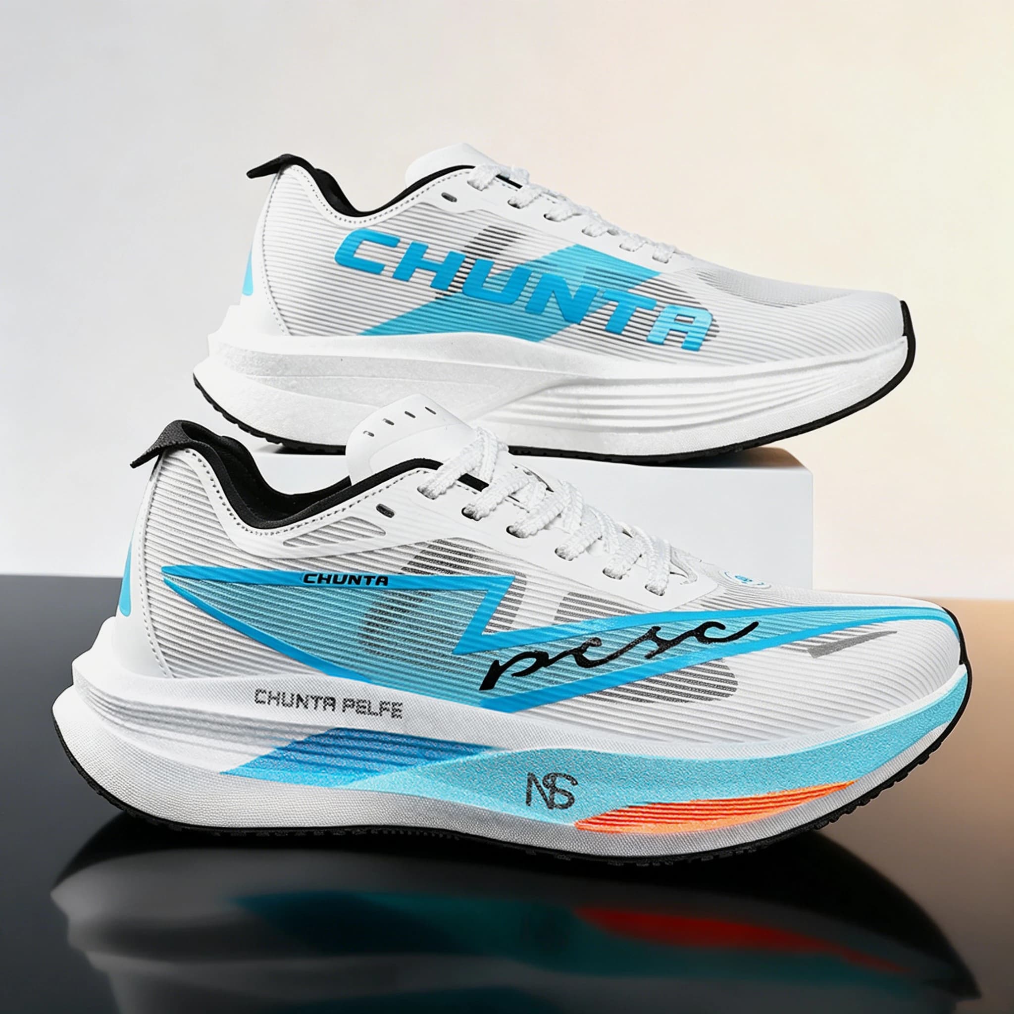 CHUNTA Carbon Fiber Plate Marathon Running Shoes Anti Slip Shock Absorb Professional Athletic Sneakers For Men Women