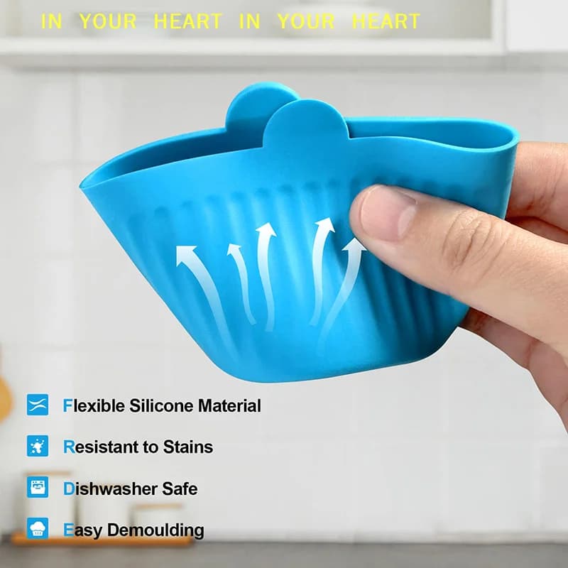 Bakeware Set For Muffins Cupcakes Pudding Tarts Kitchen 1/4pcs Air Fryer Baking Ramekins Food-Grade Silicone Mould Cups Egg Mold