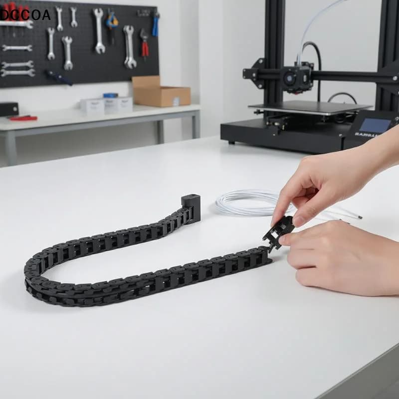 [COA] Parti di ricambio nere per stampante 3D Flashforge Adventurer 5X, catena portacavi aperta per stampante 3D AD5X [COA]