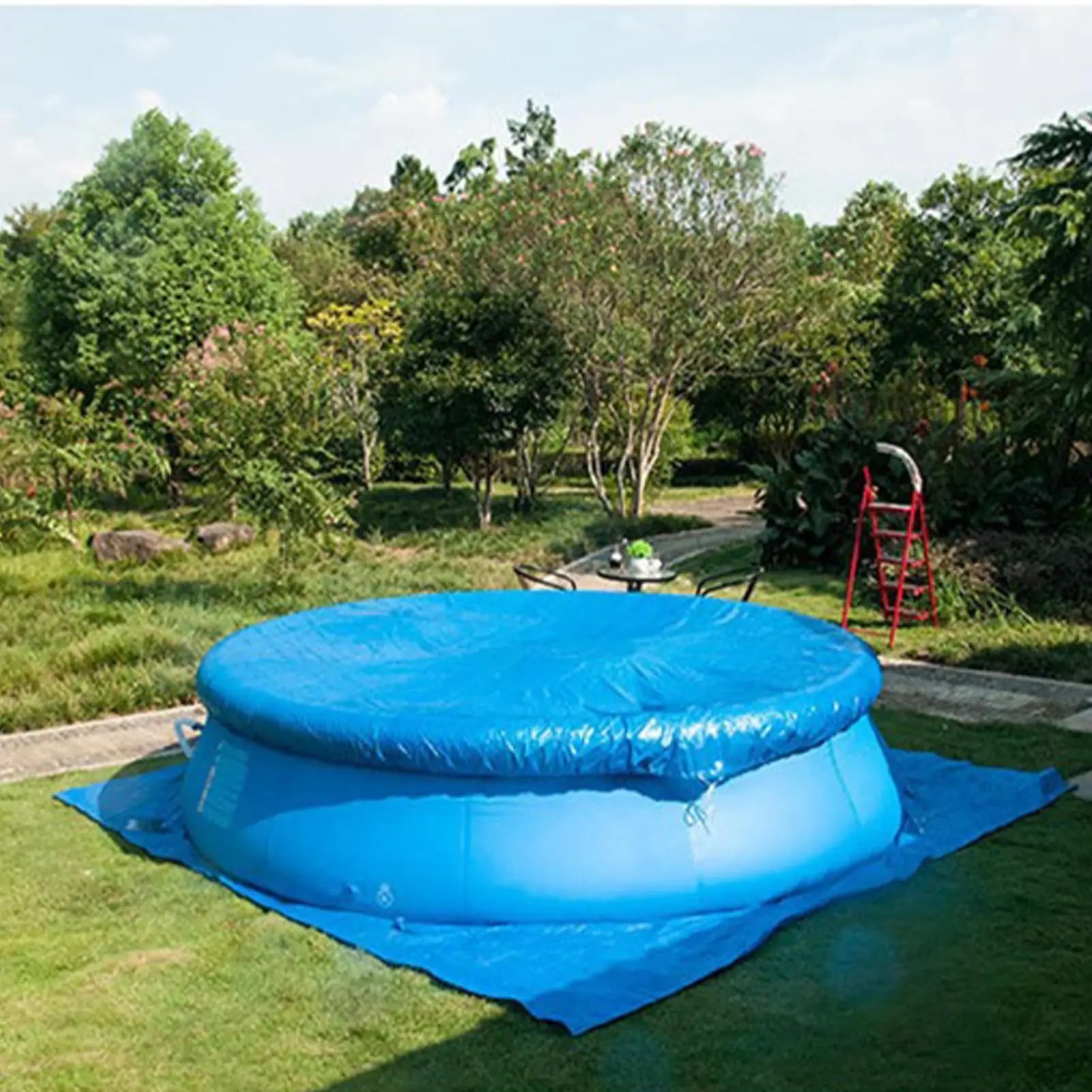Round Solar Swimming Pool Dust Cover Heat Insulation PE Dustproof Blanket for Swim Pool Hot Tub Swim Pool Accessory