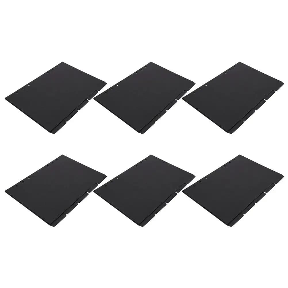 6 Set di Divisori con Indice per Raccoglitori A5, Quaderni, Agende, Documenti, Rapporti, Ricerca, Design Creativo, Separatori in Carta Riutilizzabili