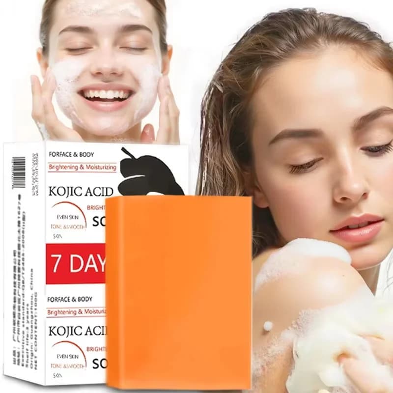 Sapone all'Acido Kojico per Viso e Corpo, Detergente Delicato per Donne, Crea un Beige Chiaro più Uniforme