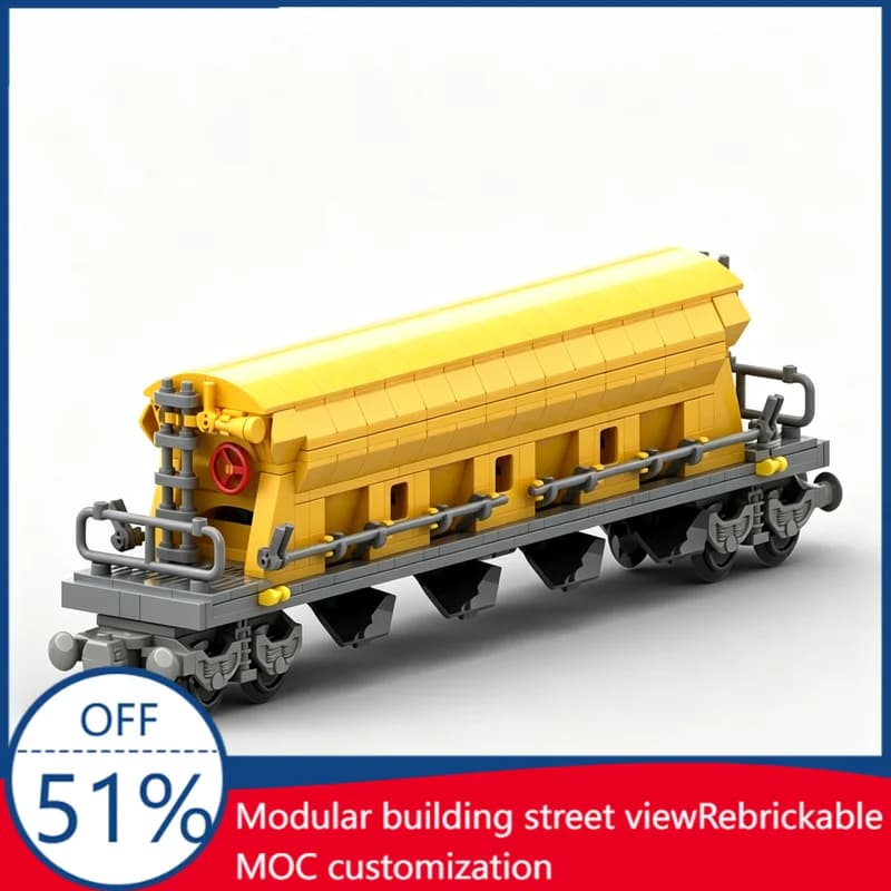 Set di Costruzioni MOC da 1564 Pezzi, Modello di Vagone Ferroviario per Grano, Blocchi Modulari Creativi, Regalo Educativo di Compleanno per Bambini