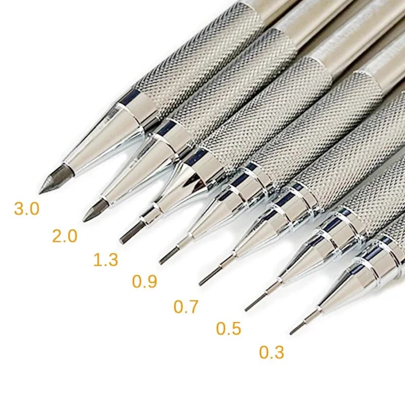 1pcs Mechanical Pencils Set Creative Metal Art Drawing Painting Automatic Pencil with Leads Classic Office School Supplies