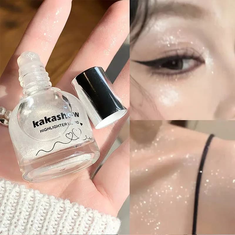 Evidenziatore liquido KAKASHOW: formula leggera a base d'acqua, non appiccicosa, effetto diamante frizzante, senza caduta di glitter