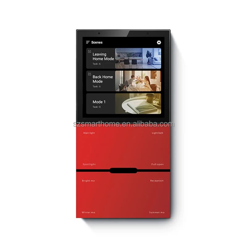 Pannello di Controllo Multifunzione da Parete 4 Pollici in PC con Interruttore Intelligente, Amplificatore WiFi Zigbee, Spina UK/US per Uso Alberghiero
